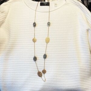 New York & Company Gold and Silver Accents Necklace